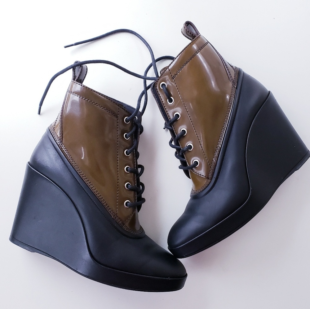 🔥BALENCIAGA Leather & Patent Boots